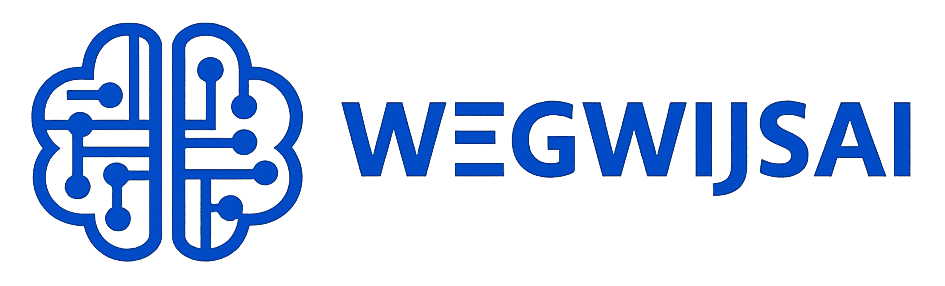 Logo WegwijsAI, symbool voor slimme AI-technologieën en digitale transformatie voor bedrijven.