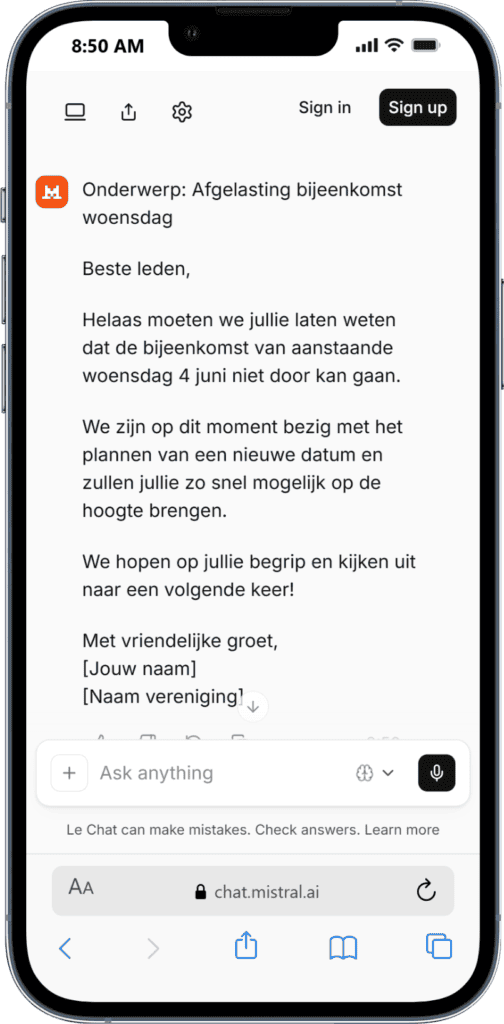 E-mails schrijven met ChatGPT