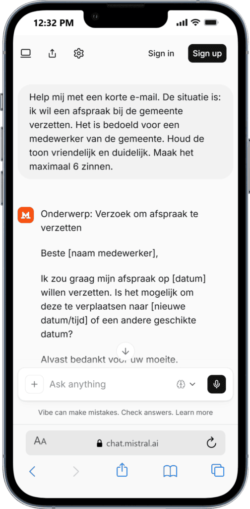 Goede vraag aan ChatGPT
