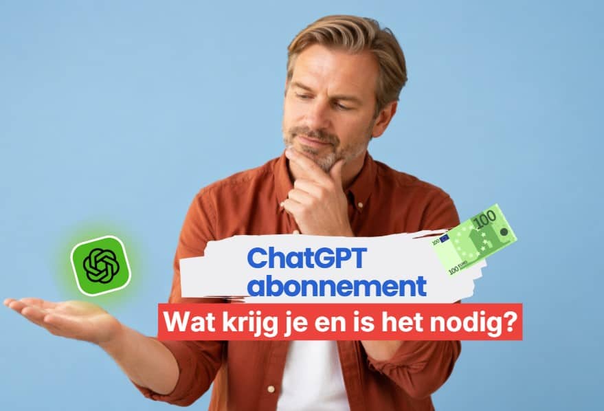 Maarten twijfelt over een ChatGPT abonnement op haar laptop
