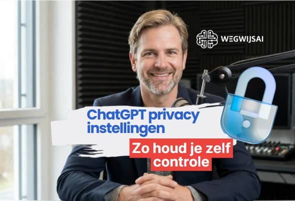 Man met headset over privacy instellingen voor ChatGPT.