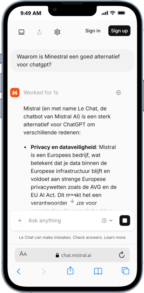 Alternatief voor chatgpt: WegwijsAI, AI-chatbot voor effectieve communicatie en klantenservice.