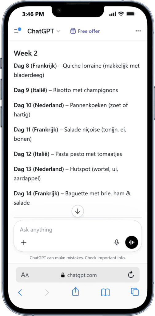 Hobby ideeën met ChatGPT