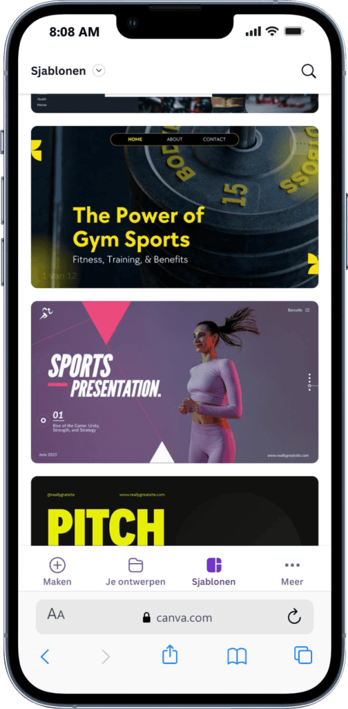 Chatgpt presentatie maken. Canva achtergrond op iPhone
