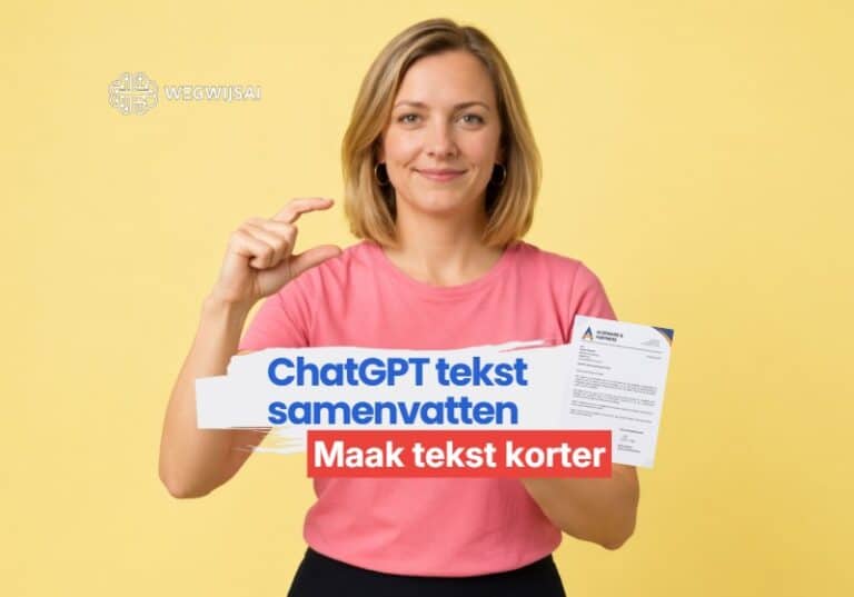 Sanne vat een lange tekst samen met ChatGPT