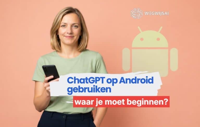 Sanne gebruikt ChatGPT op een Android telefoon