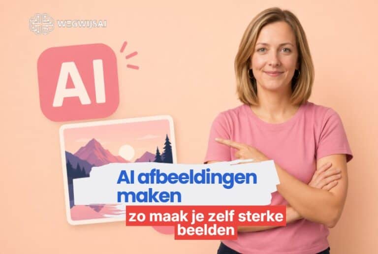 AI afbeeldingen maken voor beginners met laptop en rustige creatieve beelden