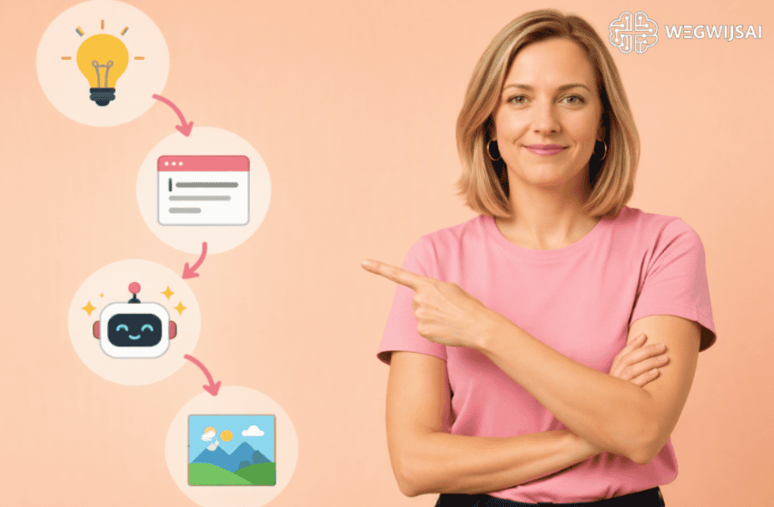 Sanne met promptool voor ai afbeeldingen