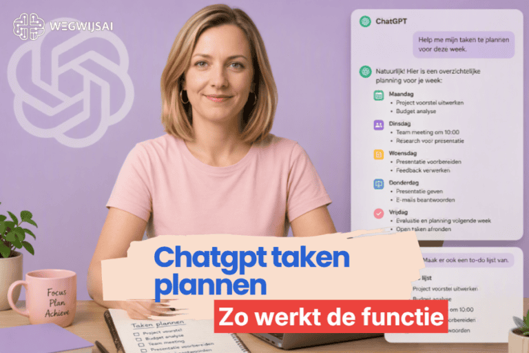ChatGPT taken plannen met herinneringen en weekplanning op laptop