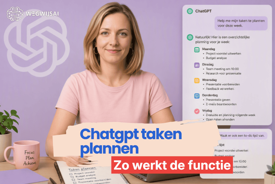 ChatGPT taken plannen met herinneringen en weekplanning op laptop