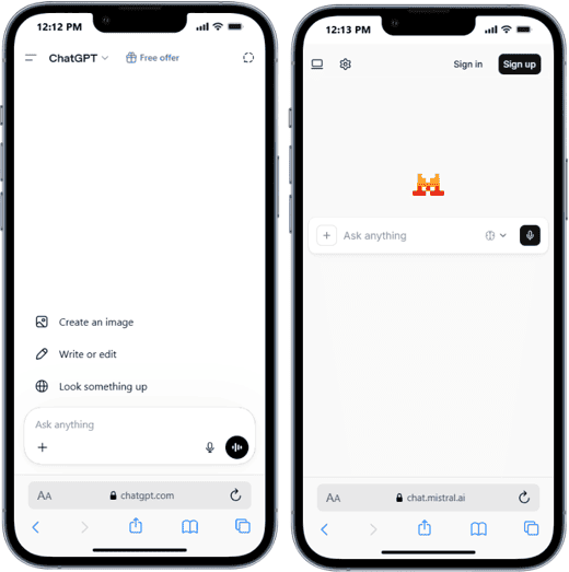 AI-chatinterface voor gebruikersondersteuning en begeleiding.