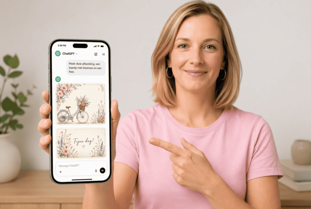AI-gestuurde communicatie met WegwijsAI op smartphone, gericht op gebruiksvriendelijkheid en innovat.