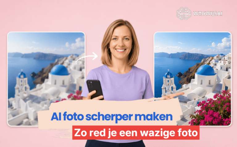 AI foto scherper maken voorbeeld met wazige foto en scherpe foto