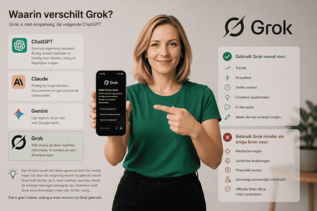 Grok downloaden verschil met andere apps
