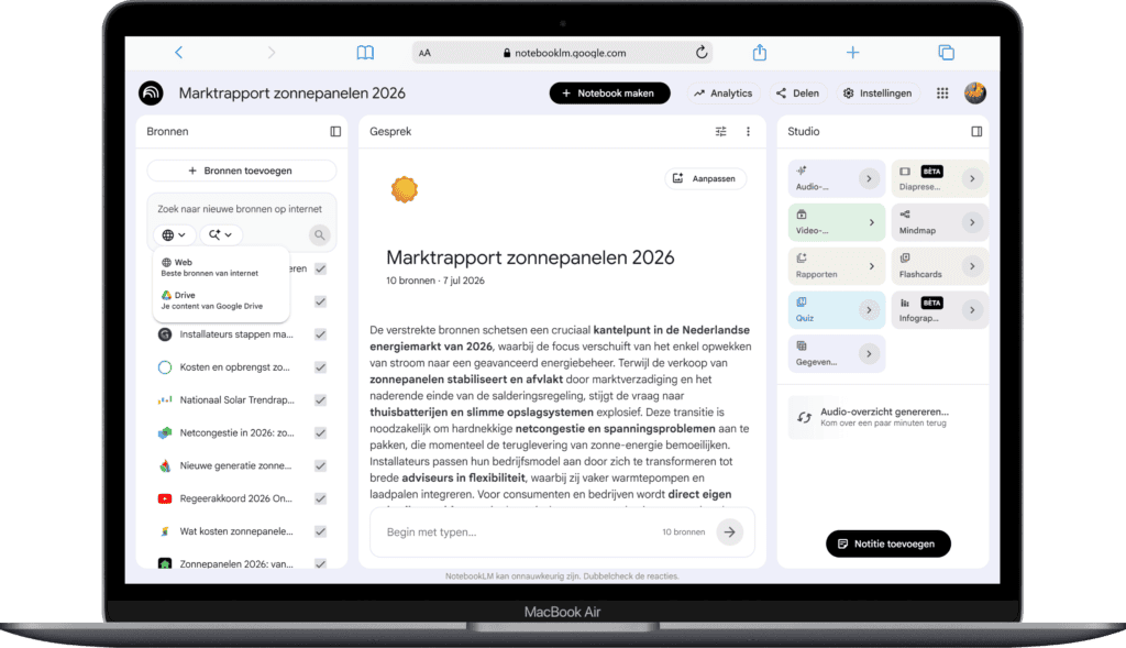 Illustratie van zonnepaneel analyse met WegwijsAI technologie.