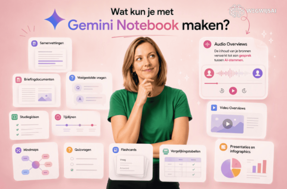 Gemini Notebook tools en functies voor bronnen en notities.