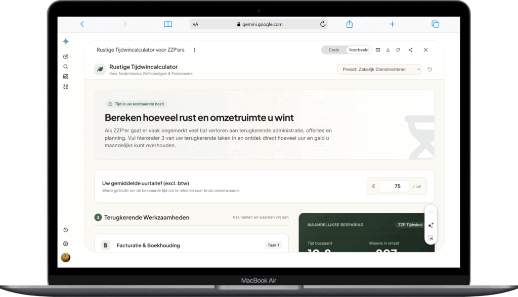Het resultaat van de prompt.