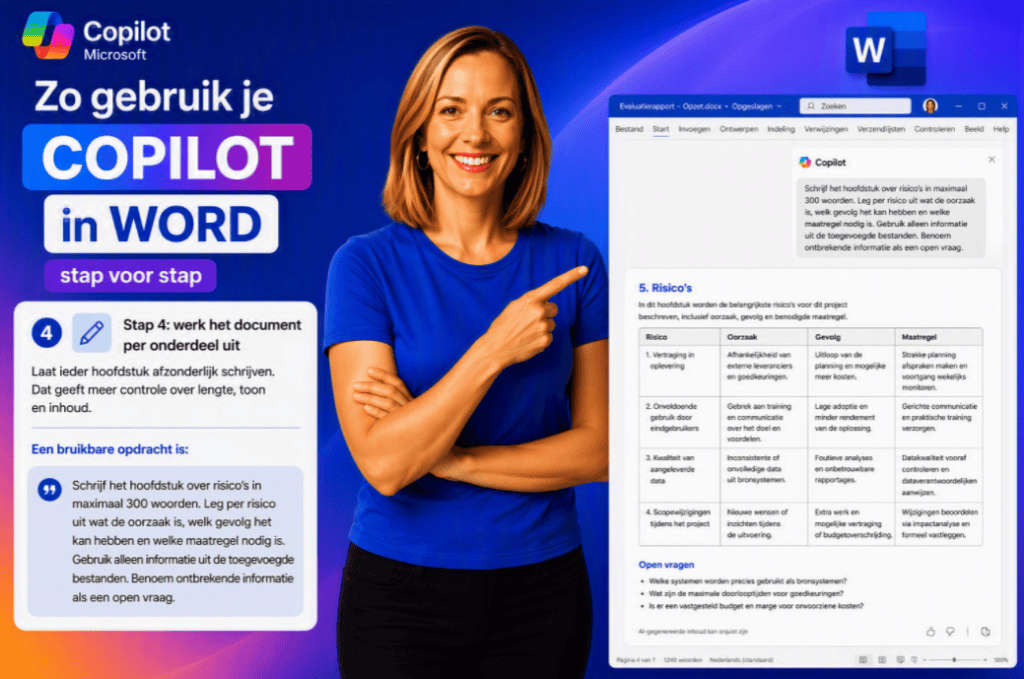 Stap 4 werk per onderdeel uit