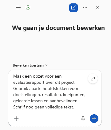 Promptveld copilot word