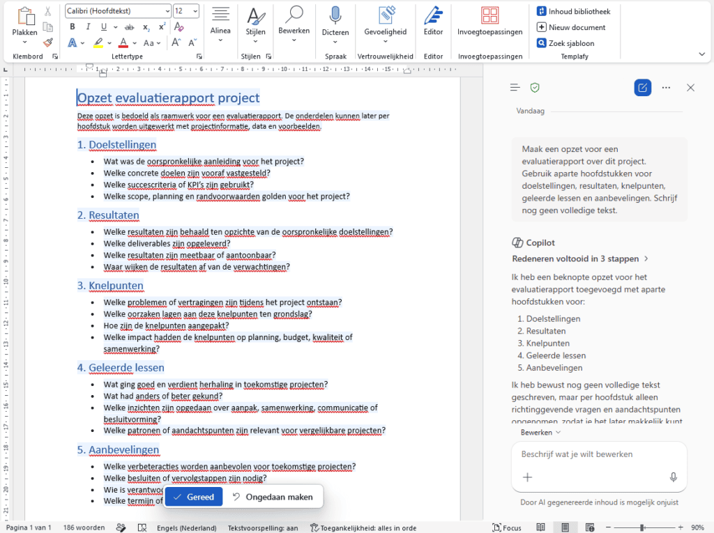 Copilot word document