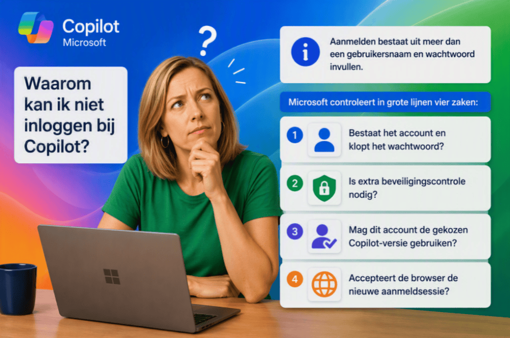 Inloggen lukt niet op laptop copilot