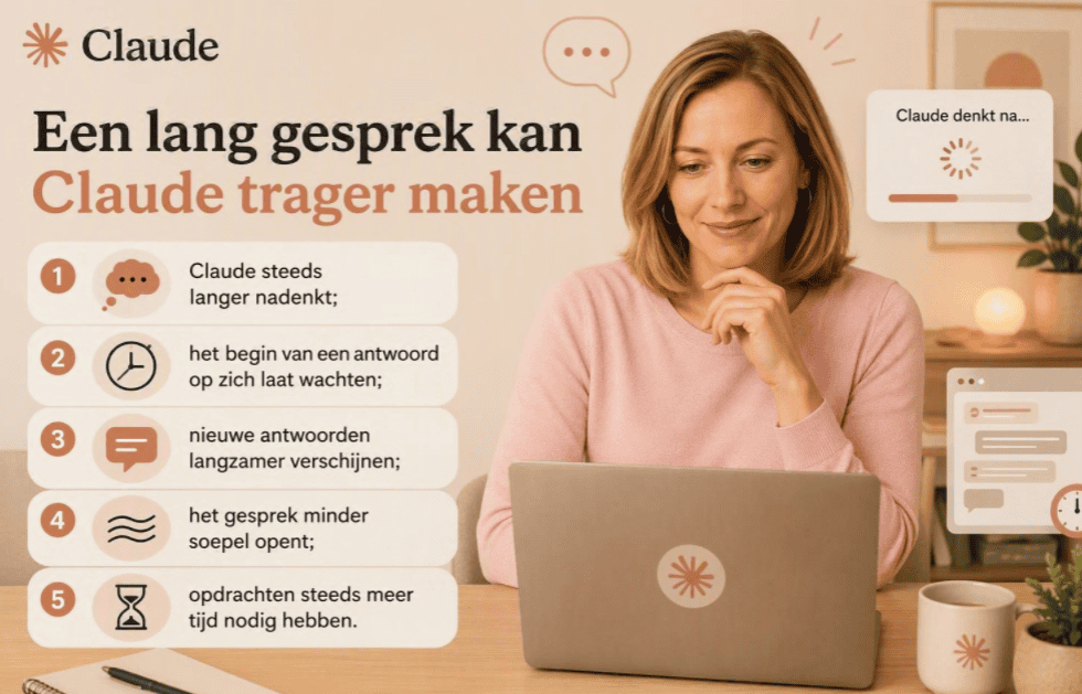 Een lang gesprek kan Claude trager maken