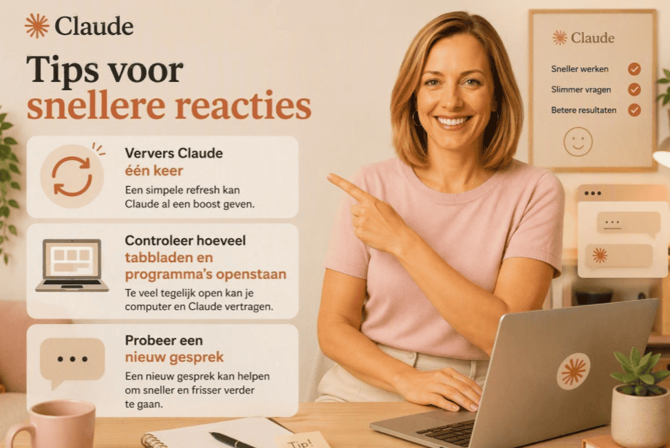 Tips voor snellere reacties in Claude