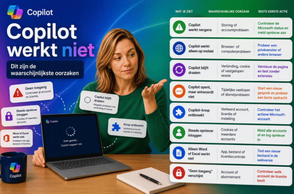 Oorzaken copilot werkt niet